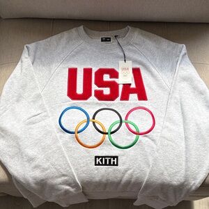 Kith Light Gray USA Crewneck Sweater